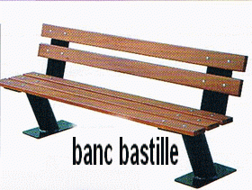 Banc acier/bois Bastille